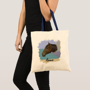 Bolso De Tela "Annie" – Retrato de Caballo - Personalice su