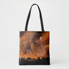Bolso De Tela Año 2026 del Caballo de Fuego - Tormenta de Fuego
