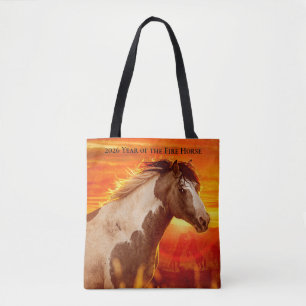 Bolso De Tela Año 2026 del Caballo de Fuego - Viajero