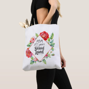 Bolso De Tela AÑO ADD: regalo de cumpleaños para mujeres Rosas