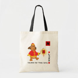 Bolso De Tela Año Chino del Año Personalizado del Perro