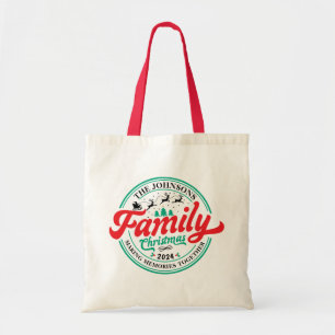 Bolso De Tela Año de coincidencia de grupo de Navidades familiar