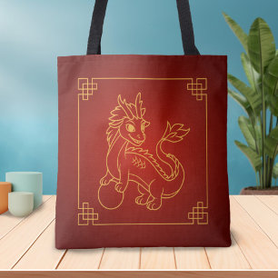 Bolso De Tela Año del Dragón 2024 Zodiaco Chino