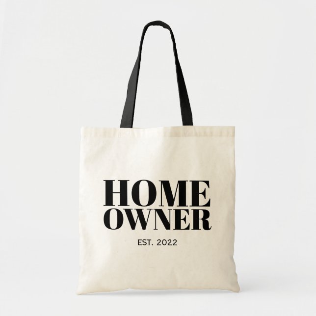 Bolso De Tela Año nuevo de la vivienda negra establecido (Frente)