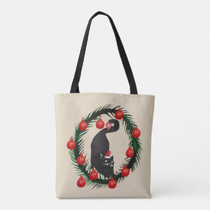 Bolso De Tela Año nuevo del gato feliz