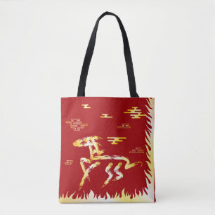Bolso De Tela Año Nuevo Lunar Chino del Caballo 2026 4724 Fuego