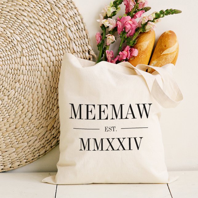 Bolso De Tela Año Numérico Romano Meemaw Establecido (Subido por el creador)
