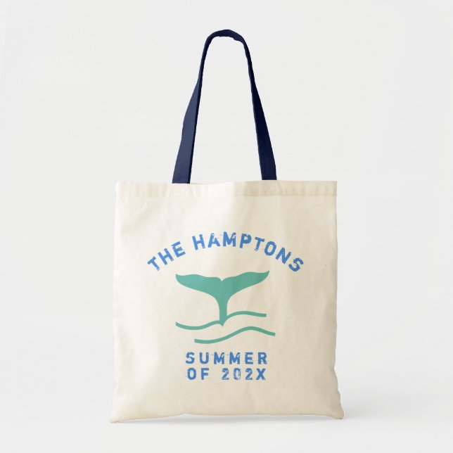 Bolso De Tela Año personalizado Ballena El verano de los Hampton (Frente)