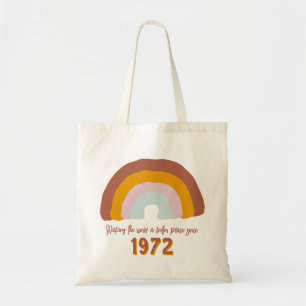 Bolso De Tela Año personalizado: El arcoiris hace del mundo un l