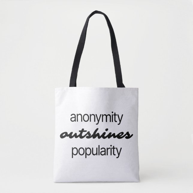 Bolso De Tela Anonimato Shoulder Tote Bag (Anverso)