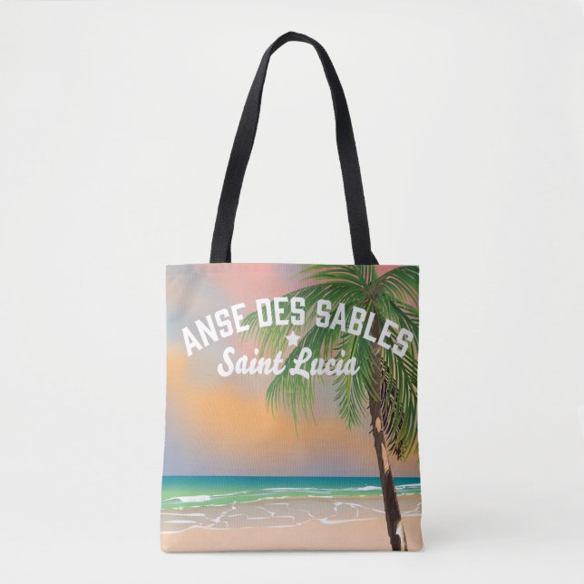 Bolso De Tela Anse Des Sables Santa Lucía (Anverso)