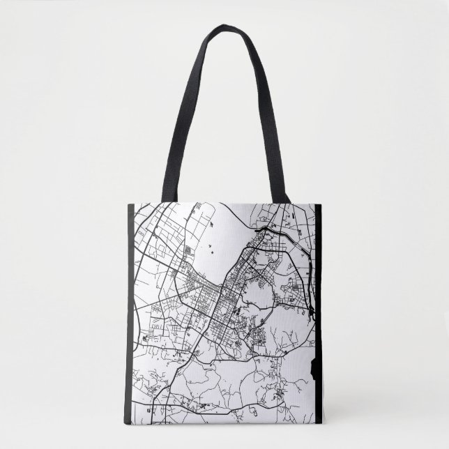 Bolso De Tela Anshan China City Map (Anverso)