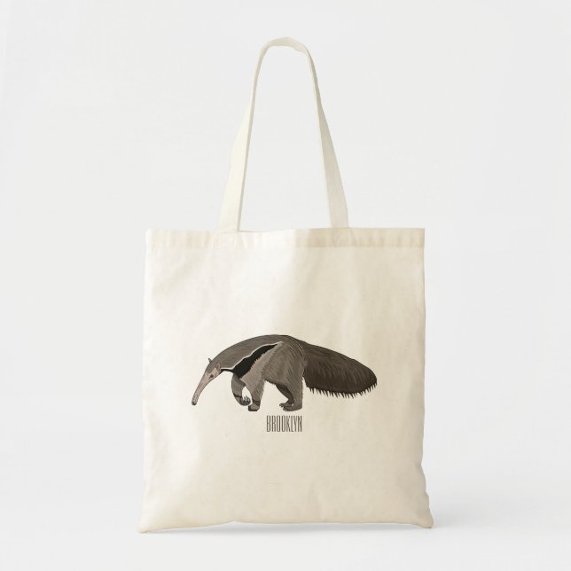 Bolso De Tela Anteater personalizado ilustracion (Frente)