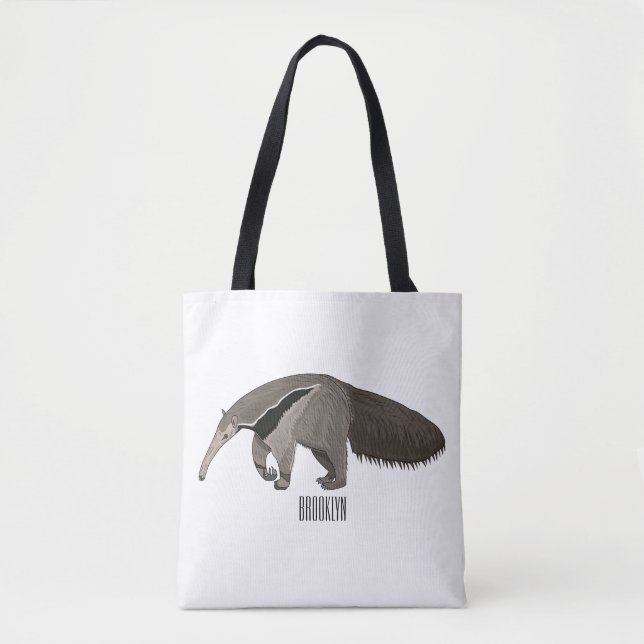 Bolso De Tela Anteater personalizado ilustracion (Anverso)