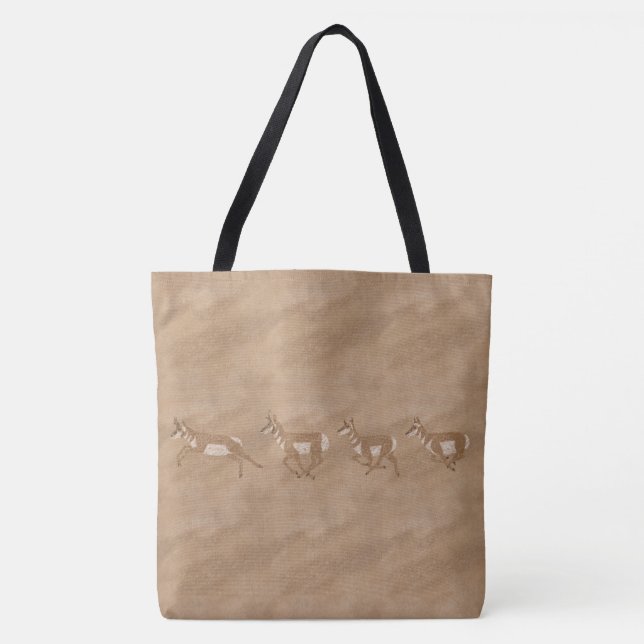Bolso De Tela Antelope del suroeste de Pronghorn (Anverso)