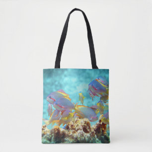 Bolso De Tela Anthias - Escuela de peces coloridos en un arrecif