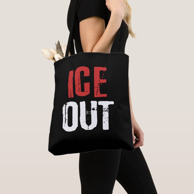 Bolso De Tela Anti ICE Out Political Activism Protest (Detalle)