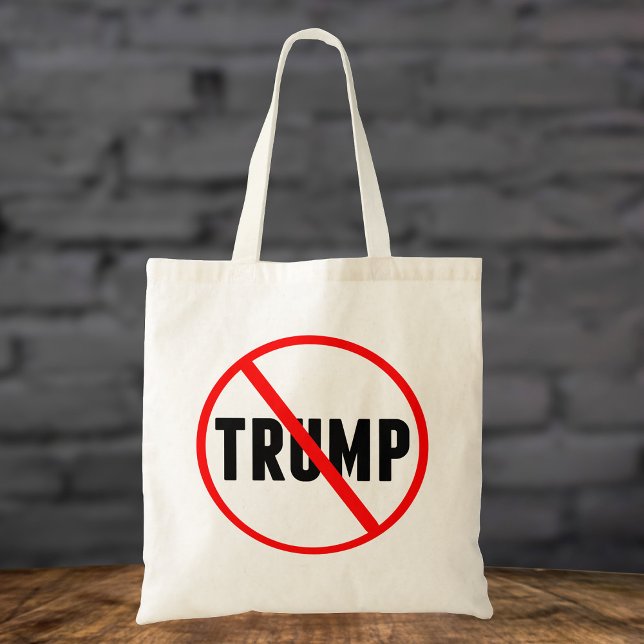 Bolso De Tela Anti Trump: un simple círculo rojo X político (Subido por el creador)