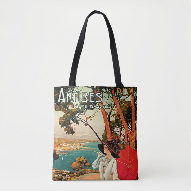 Bolso De Tela Antibes Costa Azul (Anverso)