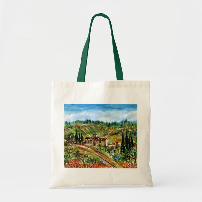 BOLSO DE TELA ANTIGUA CASA DE CAMPO EN EL PAISAJE DE CHIANTI TUS (Frente)