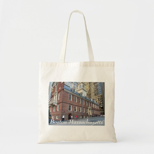 Bolso De Tela Antigua Casa de Gobierno en Boston Massachusetts (Frente)