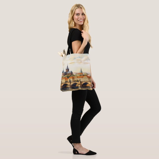 Bolso De Tela Antigua ciudad digital histórica de Praga. (Puesto)