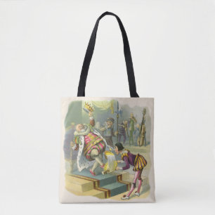 Bolso De Tela Antigua Rima Infantil Poema Canción Old King Cole