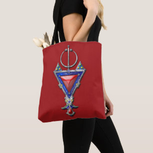 Bolso De Tela antigua señal tribal de la pendant bereber joyer