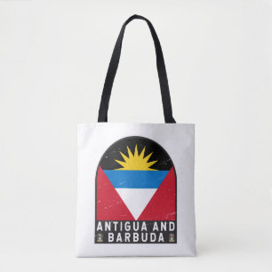 Bolso De Tela Antigua y Barbuda Bandera Emblem Molestias Vintage