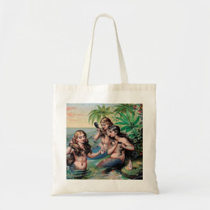 Bolso De Tela Antigüedad de Sirena Mágica Océano Náutico