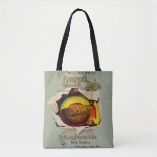 Bolso De Tela Antigüedad del arte de la publicidad de las semill