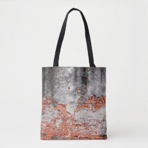 Bolso De Tela Antiguo muro de ladrillo rojo asfixiado en el anti