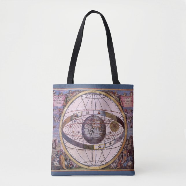 Bolso De Tela Antiguo Sistema Solar Ptolemaico, Andreas Cellariu (Anverso)
