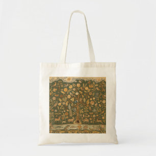 Bolso De Tela Antiguo tapiz inglés de aguja Árbol de la Vida y U