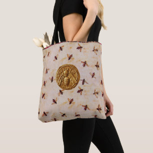 Bolso De Tela ANTIQUE HONEY BEE COIN AND BEekeeper