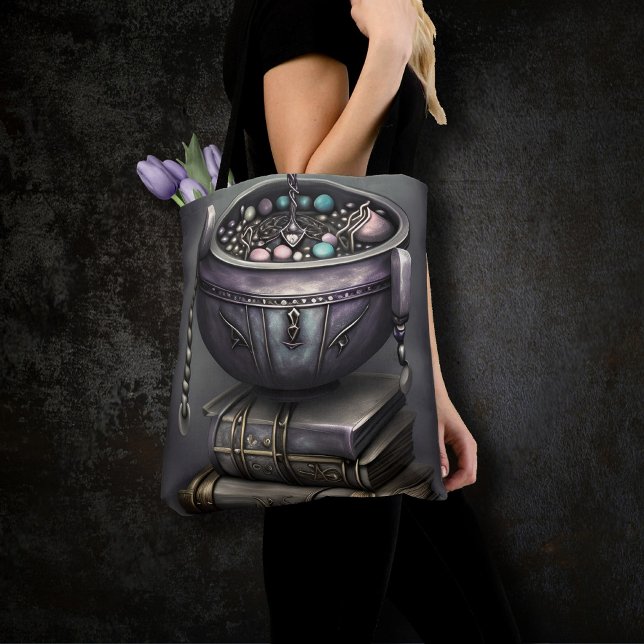 Bolso De Tela Antique Steampunk Cauldron | Pila de libros de tex (Subido por el creador)