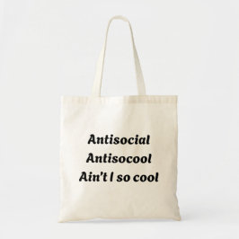 Bolso De Tela Antisocial Antisocool No Es Divertido Cita de Intr