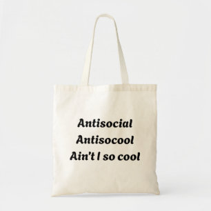 Bolso De Tela Antisocial Antisocool No Es Divertido Cita de Intr