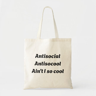Bolso De Tela Antisocial Antisocool No Es Divertido Cita de Intr