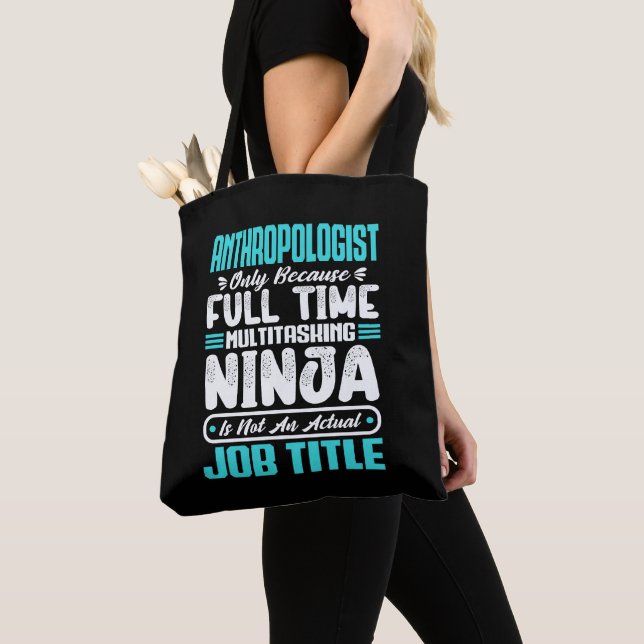 Bolso De Tela Antropólogo Job Title Profesora Científica (Detalle)