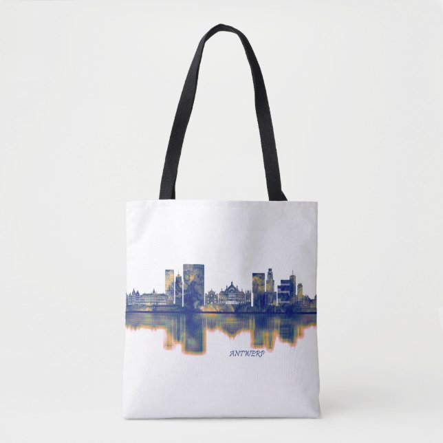 Bolso De Tela Antwerp Skyline (Anverso)