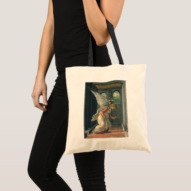 Bolso De Tela Anunciación (detalle de ángel) de Sandro Botticell (Anverso (producto))