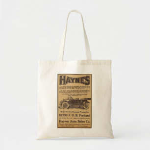 Bolso De Tela Anuncio 1912 del auto del vintage de Haynes