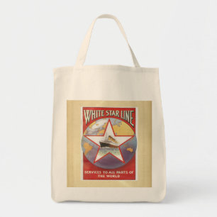 Bolso De Tela Anuncio antiguo de barcos de crucero White Star