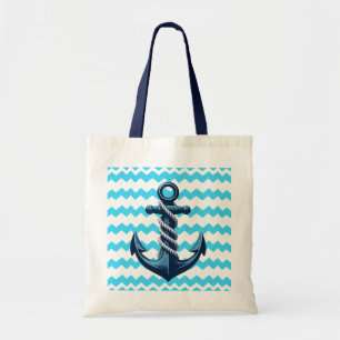 Bolso De Tela Anuncio azul con olas azules