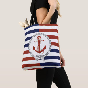 Bolso De Tela Anuncio de barco rojo oxidante nautico, marina, ba