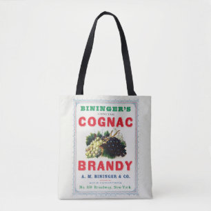 Bolso De Tela Anuncio de época para Cognac Brandy de Bininger.