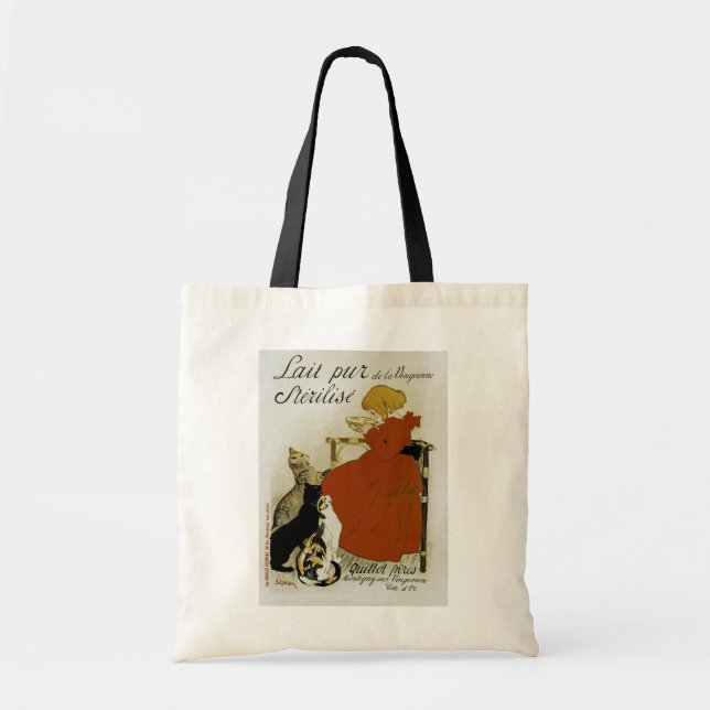 Bolso De Tela Anuncio de la leche de origen francés (Frente)