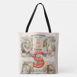 Bolso De Tela Anuncio de máquina de coser de cantante vintage