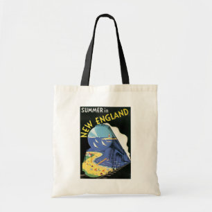 Bolso De Tela Anuncio de tren de Nueva Inglaterra
